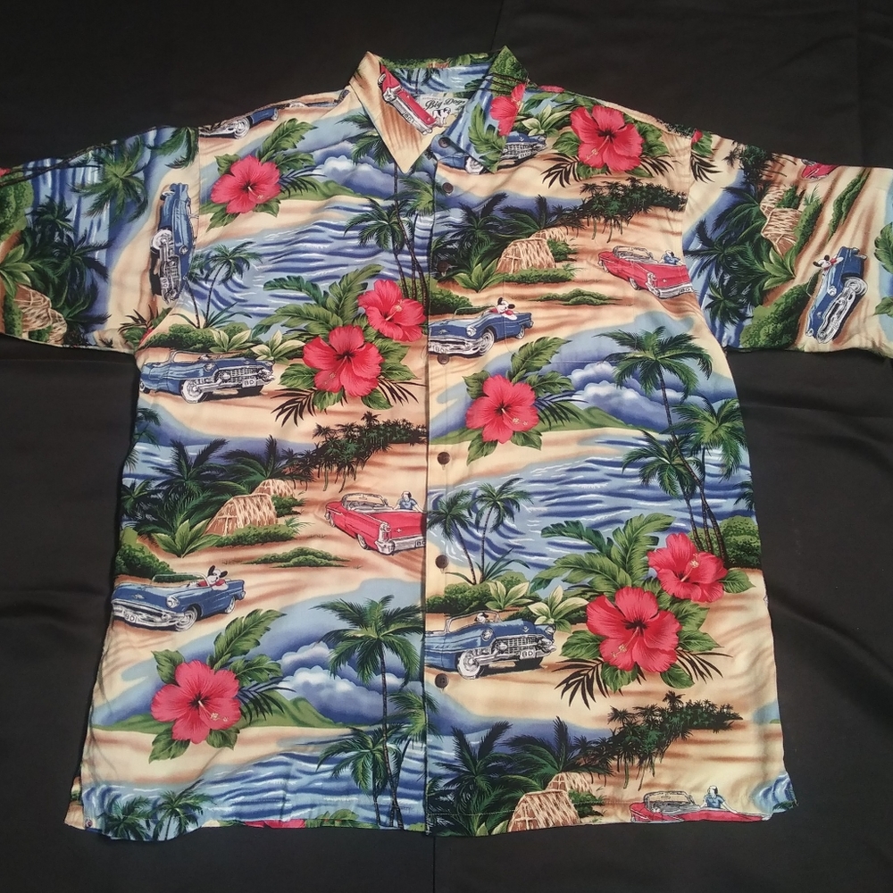 Vtg Big dogs classic convertible Hawaiian shirt XL